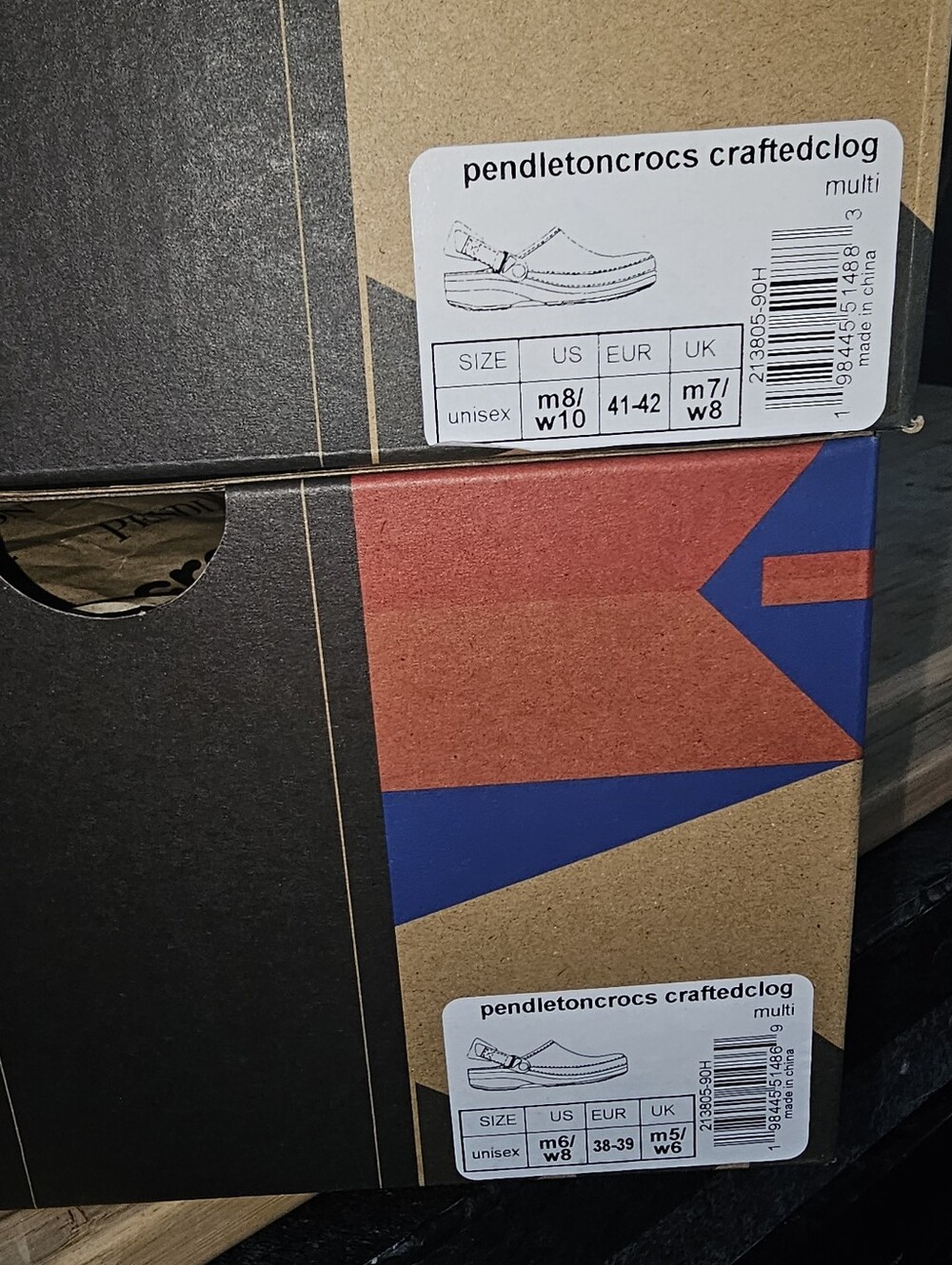 NIB Crocs X Pendleton Crafted Tuscon Wool Clogs M6/W8 M8/W10 Clog Collaboration - Picture 11 of 13